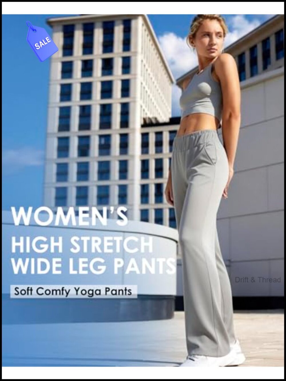 High Waist Wide Leg Sweatpants Buttery Soft Athletic Lounge Pants Yoga Gym - Picture 6 of 6
